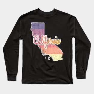 California State Map Vintage Long Sleeve T-Shirt